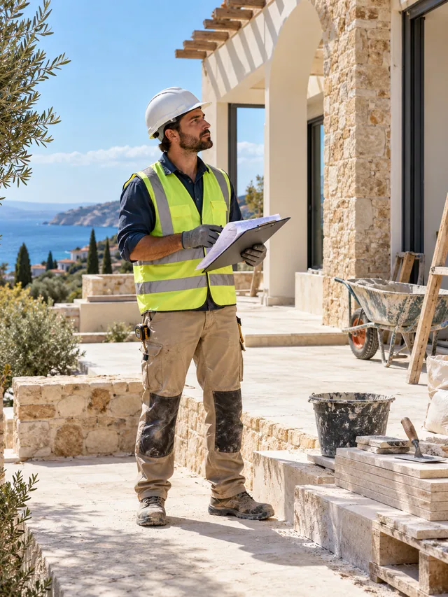 Builder on site — AI-generated illustration