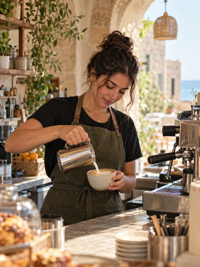 Café barista — AI-generated illustration