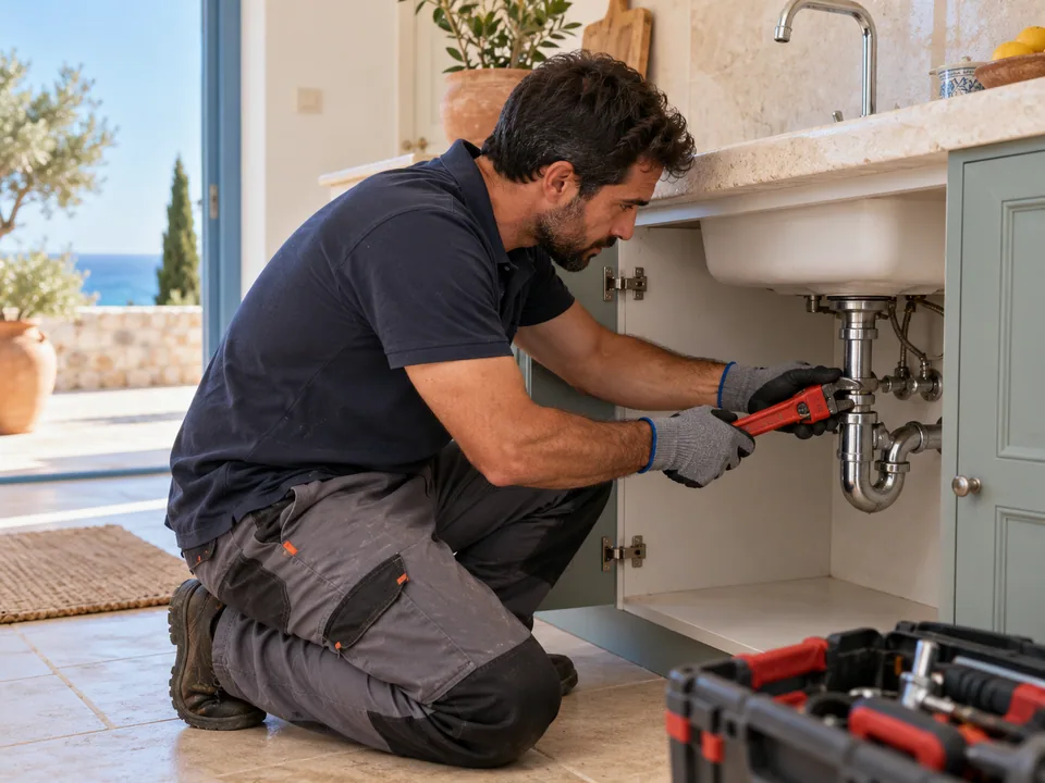 Plumber at work — AI-generated illustration