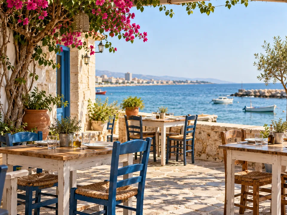 Taverna terrace — AI-generated illustration